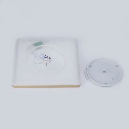 Brilagi - Lámpara de techo para baño LED ULTRA SLIM LED/18W/230V 30x30 cm dorada IP54