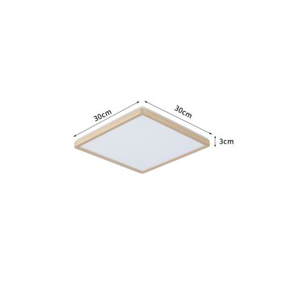 Brilagi - Lámpara de techo para baño LED ULTRA SLIM LED/18W/230V 30x30 cm dorada IP54