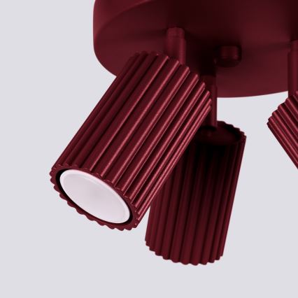 Brilagi - Luminaria de focos CRESTO 3xGU10/10W/230V burdeos