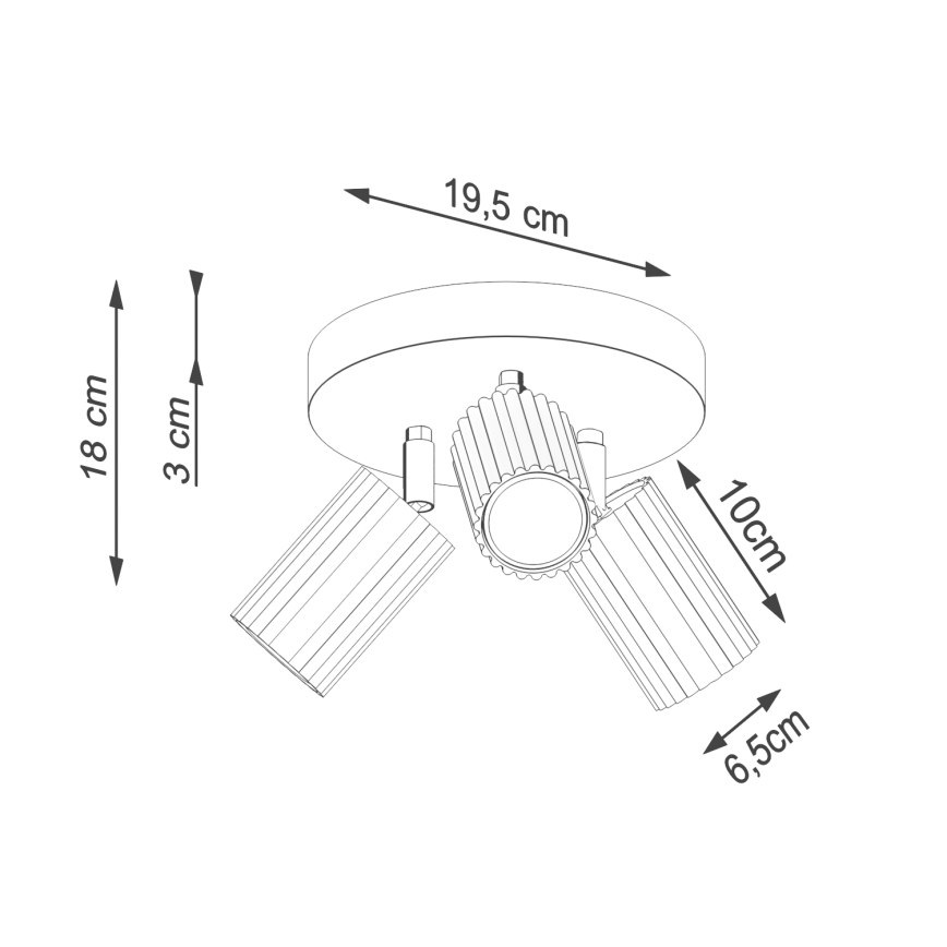 Brilagi - Luminaria de focos CRESTO 3xGU10/10W/230V burdeos