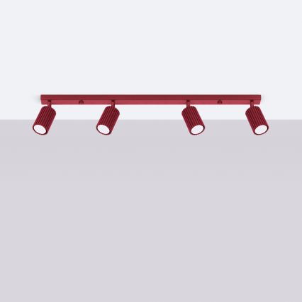 Brilagi - Luminaria de focos LED CRESTO 4xGU10/10W/230V burdeos