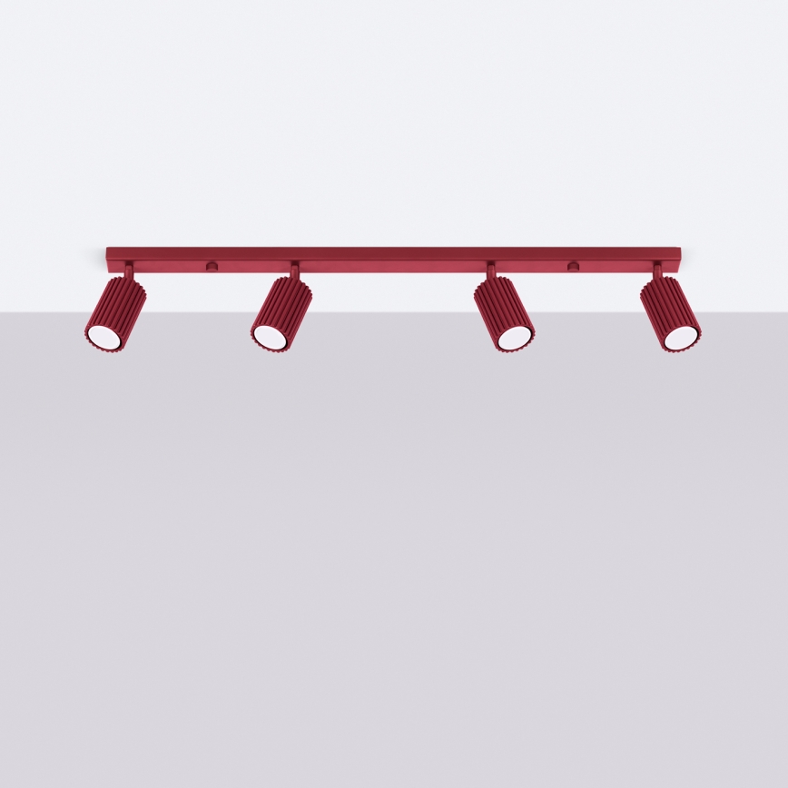 Brilagi - Luminaria de focos LED CRESTO 4xGU10/10W/230V burdeos