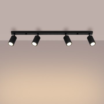 Brilagi - Luminaria de focos LED CRESTO 4xGU10/10W/230V negro