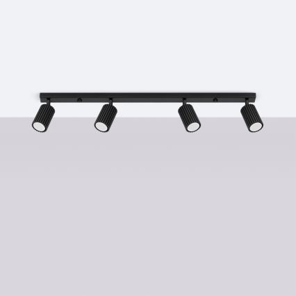 Brilagi - Luminaria de focos LED CRESTO 4xGU10/10W/230V negro