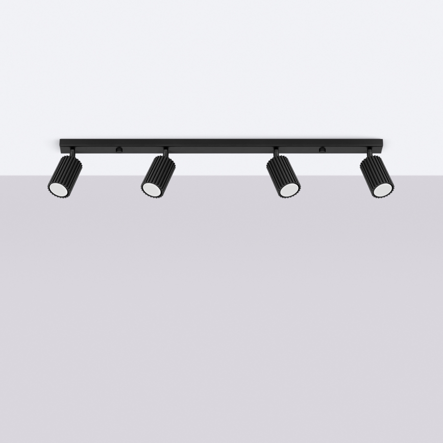 Brilagi - Luminaria de focos LED CRESTO 4xGU10/10W/230V negro