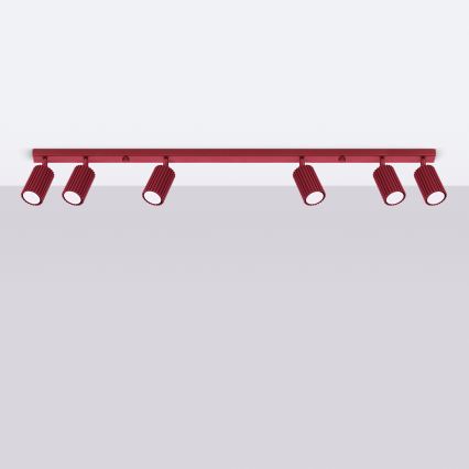 Brilagi - Luminaria de focos LED CRESTO 6xGU10/10W/230V burdeos