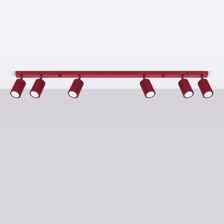 Brilagi - Luminaria de focos LED CRESTO 6xGU10/10W/230V burdeos