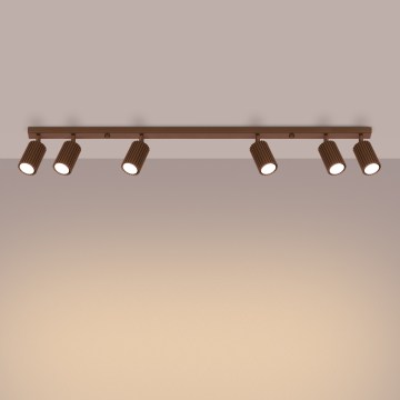 Brilagi - Luminaria de focos LED CRESTO 6xGU10/10W/230V marrón