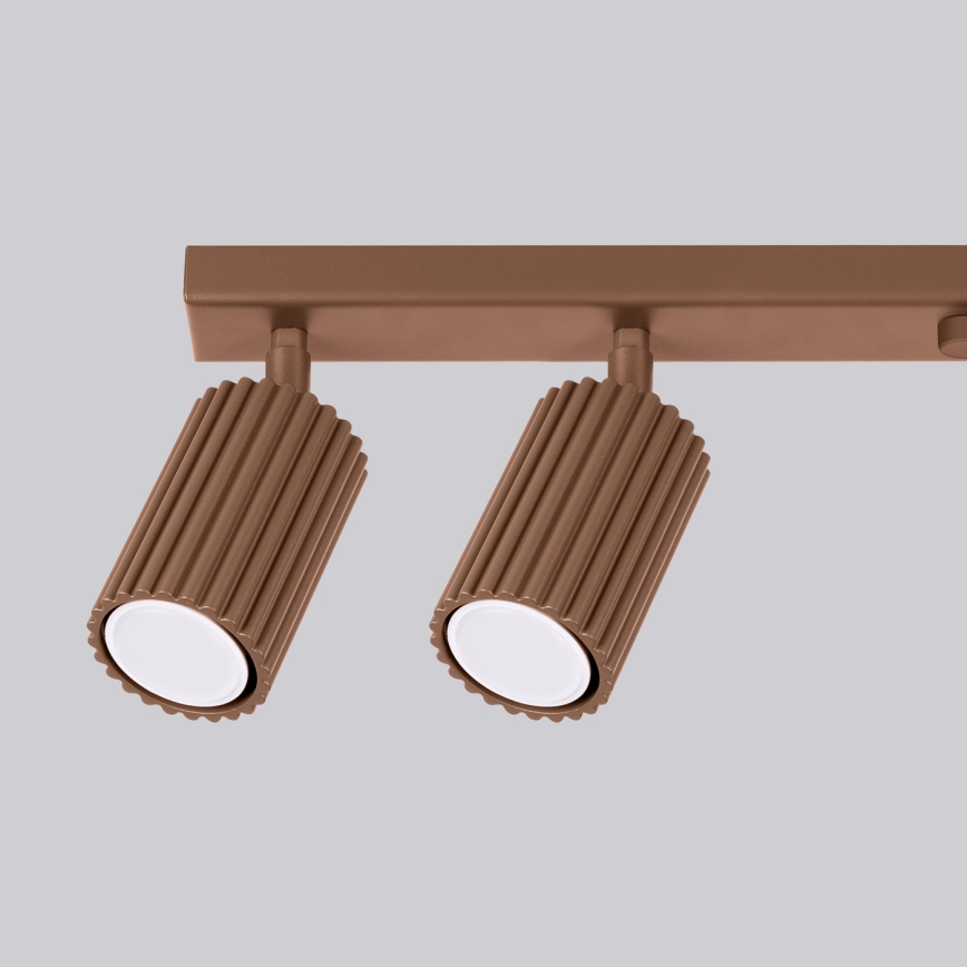 Brilagi - Luminaria de focos LED CRESTO 6xGU10/10W/230V marrón