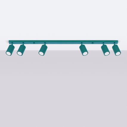 Brilagi - Luminaria de focos LED CRESTO 6xGU10/10W/230V turquesa