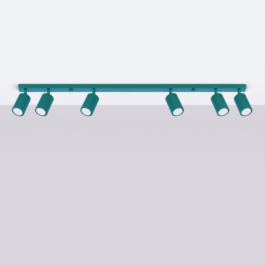 Brilagi - Luminaria de focos LED CRESTO 6xGU10/10W/230V turquesa