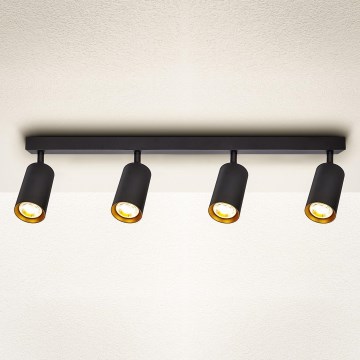 Brilagi - Luminaria de focos LED regulable SELE 4xGU10/6,5W/230V 2700-6500K negro/dorado
