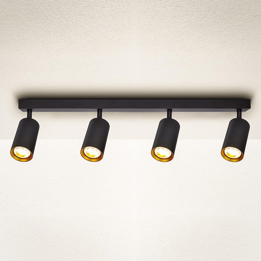 Brilagi - Luminaria de focos LED regulable SELE 4xGU10/6,5W/230V 2700-6500K negro/dorado