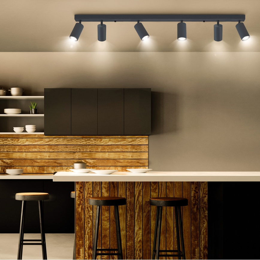 Brilagi - Foco empotrable LED regulable SELE 6xGU10/6,5W/230V 2700-6500K antracita