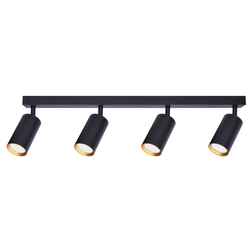 Brilagi - Foco LED RGBW regulable SELE 4xGU10/6W/230V 3000K negro/oro + mando a distancia