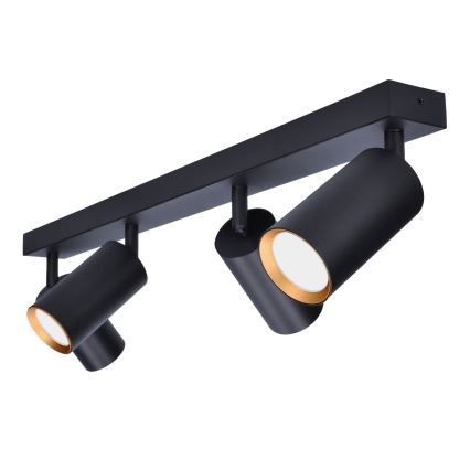 Brilagi - Foco LED RGBW regulable SELE 4xGU10/6W/230V 3000K negro/oro + mando a distancia