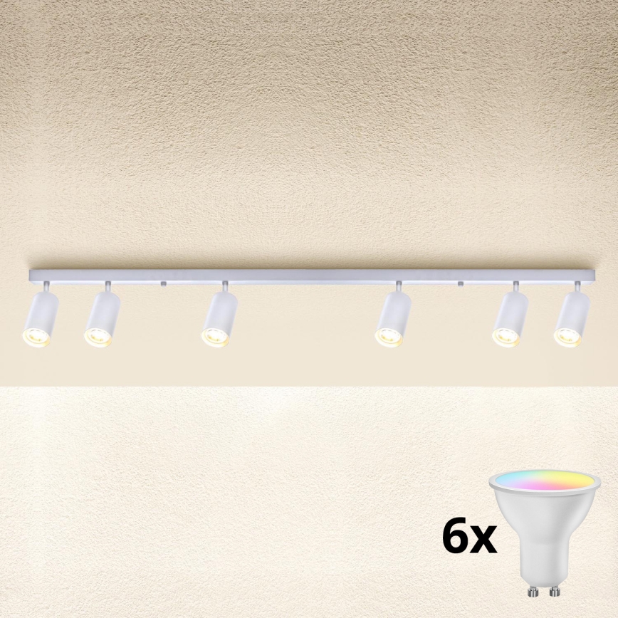 Brilagi - Luminaria de focos LED RGBW regulable SELE 6xGU10/6,5W/230V 2700-6500K blanca