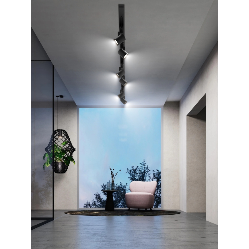 Brilagi - Luminaria de focos para riel HUSKY 6xGU10/10W/230V negro