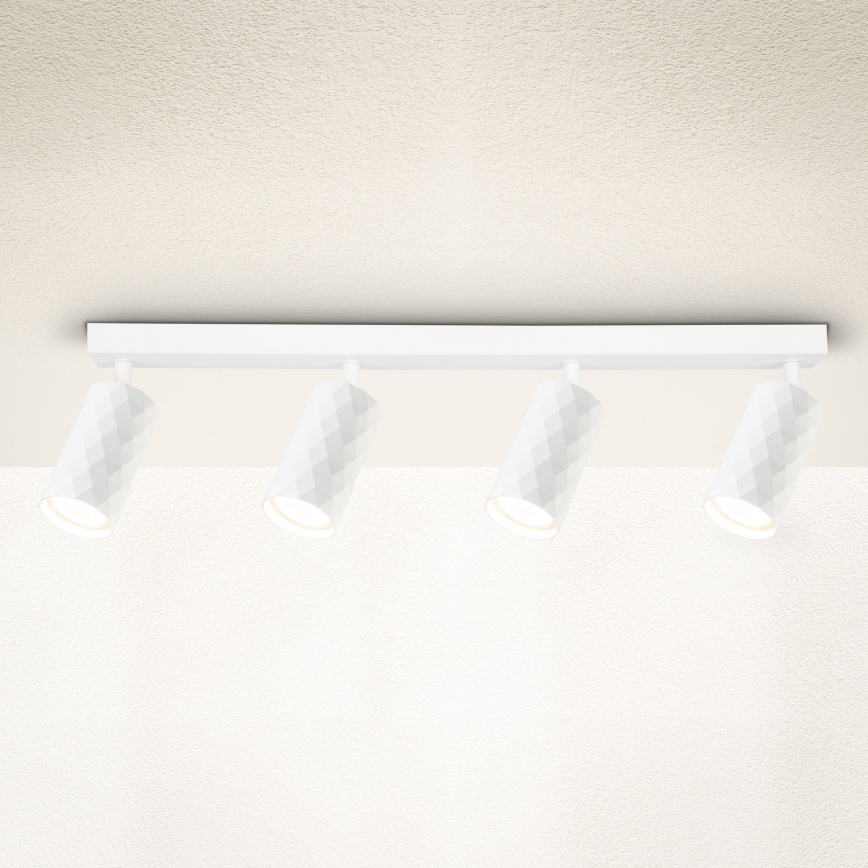 Brilagi - Luminaria de focos SELE DIAMANT 4xGU10/30W/230V blanca