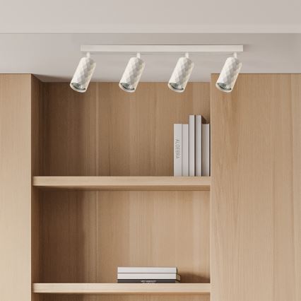 Brilagi - Luminaria de focos SELE DIAMANT 4xGU10/30W/230V blanca