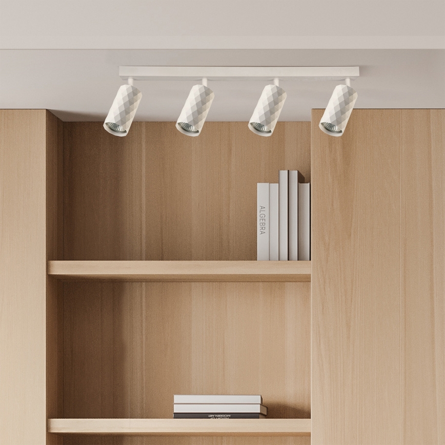 Brilagi - Luminaria de focos SELE DIAMANT 4xGU10/30W/230V blanca