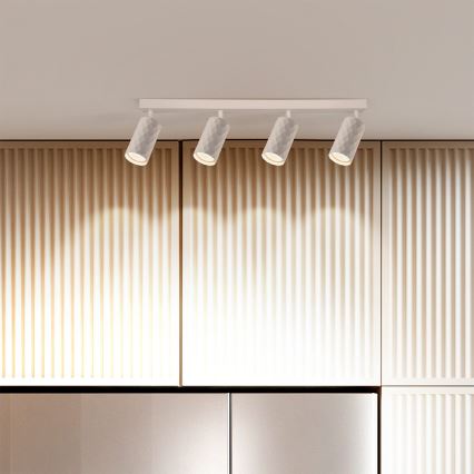 Brilagi - Luminaria de focos SELE DIAMANT 4xGU10/30W/230V blanca