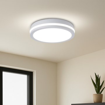 Brilagi - Luminaria de techo exterior LED BENE LED/24W/230V Ø 26 cm blanca IP54