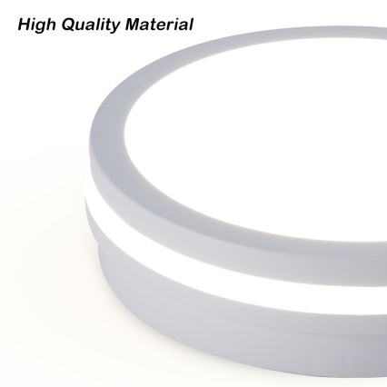 Brilagi - Luminaria de techo exterior LED BENE LED/24W/230V Ø 26 cm blanca IP54