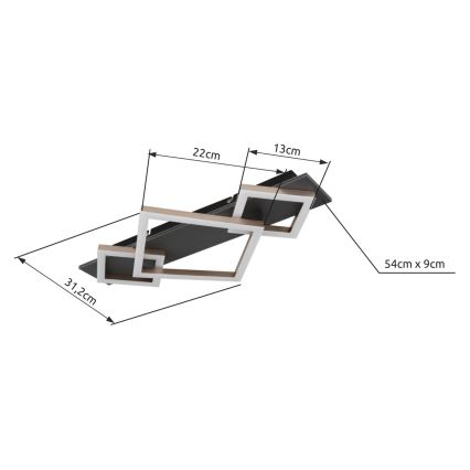 Brilagi - Luminaria de techo LED AXIS LED/24W/230V