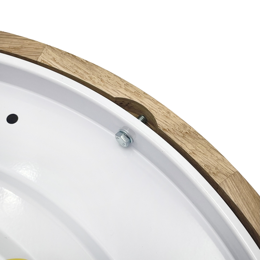 Brilagi - Luminaria de techo LED CARVALHO LED/36W/230V, acabado roble, diámetro 37,5 cm