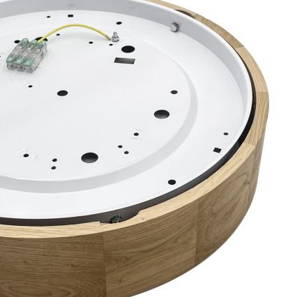 Brilagi - Luminaria de techo LED CARVALHO LED/36W/230V, acabado roble, diámetro 37,5 cm