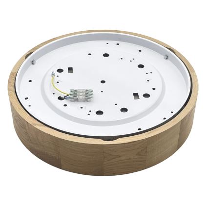 Brilagi - Luminaria de techo LED CARVALHO LED/36W/230V, acabado roble, diámetro 37,5 cm