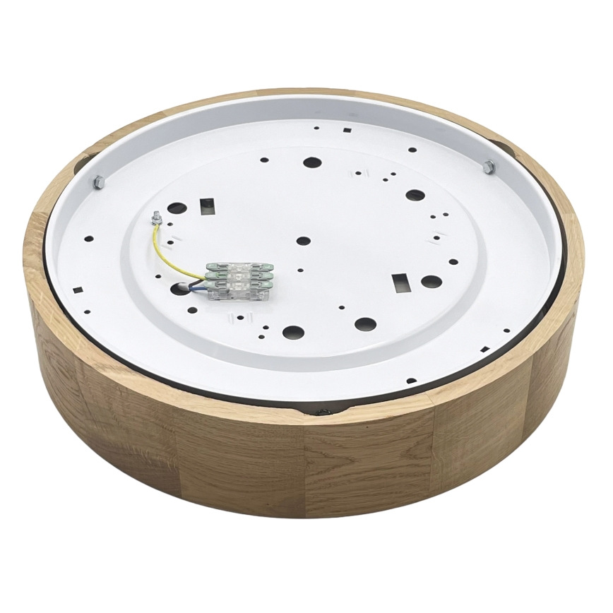 Brilagi - Luminaria de techo LED CARVALHO LED/36W/230V, acabado roble, diámetro 37,5 cm