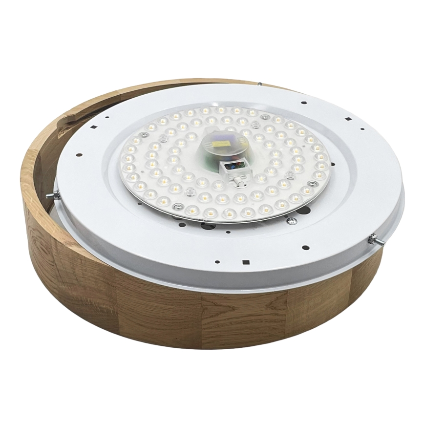 Brilagi - Luminaria de techo LED CARVALHO LED/36W/230V, acabado roble, diámetro 37,5 cm