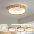 Brilagi - Luminaria de techo LED FALCON WOOD MODERN LED/30W/230V 3000/4000/6000K Ø 45 cm, madera