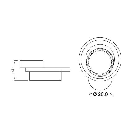 Brilagi - Luminaria de techo LED MODERN MINI LED/22W/230V 3000/4000/6000K