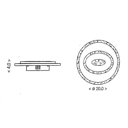 Brilagi - Luminaria de techo LED MODERN MINI LED/26W/230V 3000/4000/6000K