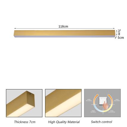 Brilagi - Lámpara LED de techo para baño SLEEKLINE LED/40W/230V 3000/4500/6000K dorada IP44