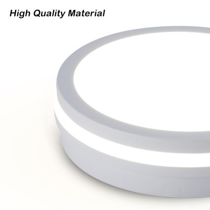 Brilagi - Luminaria de techo LED para exteriores BENE LED/18W/230V diámetro 21,5 cm blanca IP54