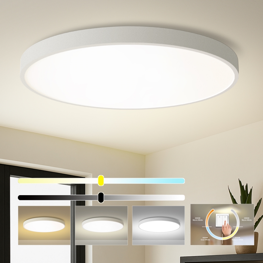 Brilagi - Luminaria de techo LED POOL 180W/230V 3000/4500/6000K Ø 120 cm blanca