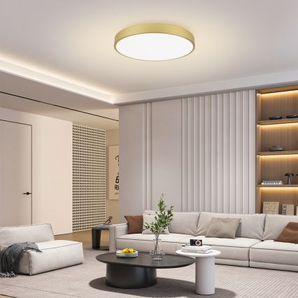 Brilagi - Luminaria de techo LED POOL LED/100W/230V 3000/4500/6000K diámetro 80 cm dorada