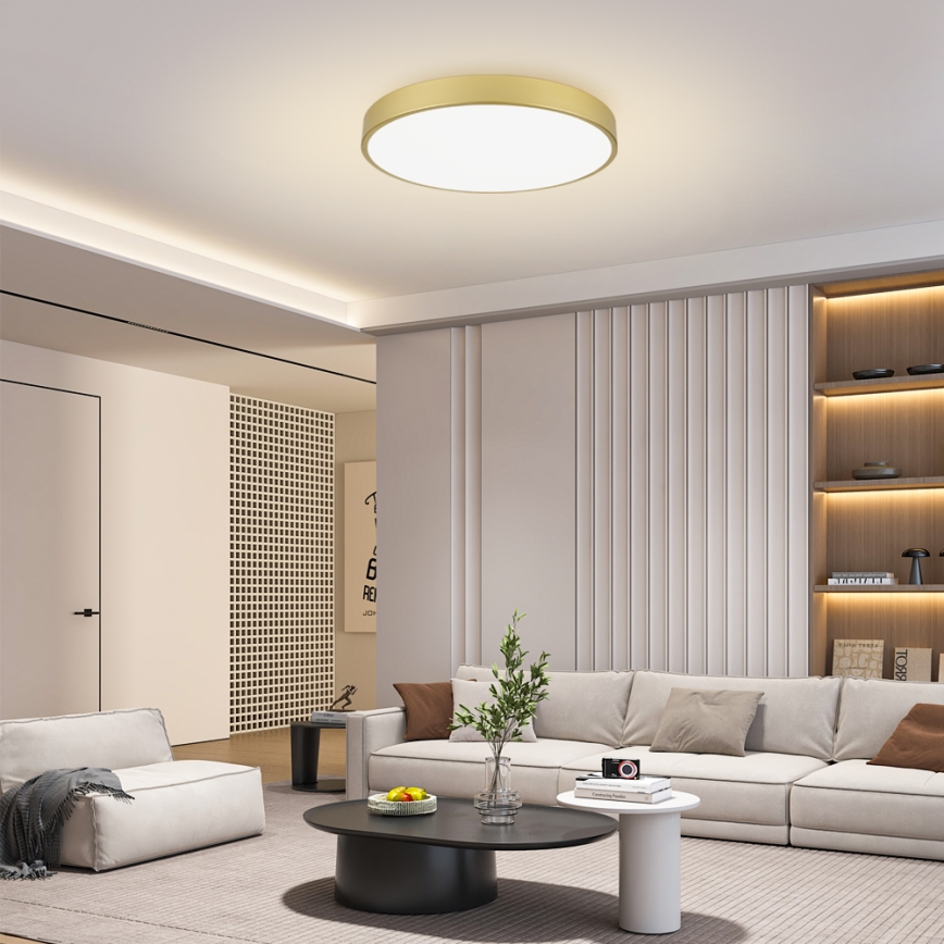 Brilagi - Luminaria de techo LED POOL LED/100W/230V 3000/4500/6000K diámetro 80 cm dorada