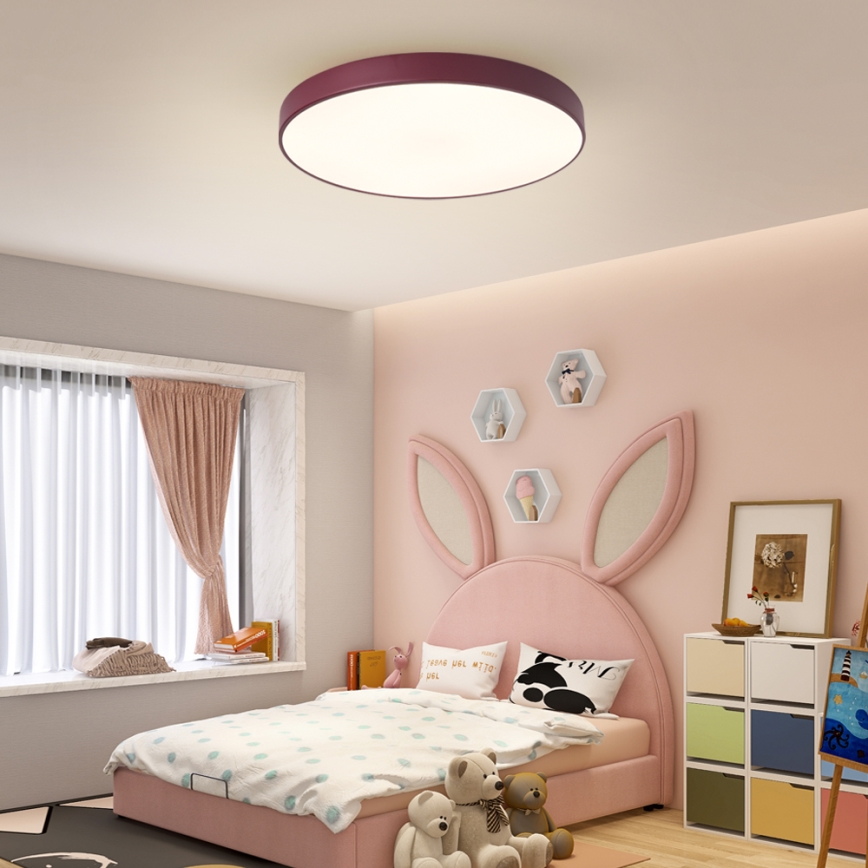 Brilagi - Plafón LED de techo POOL LED/60W/230V 3000/4000/6000K Ø 60 cm burdeos