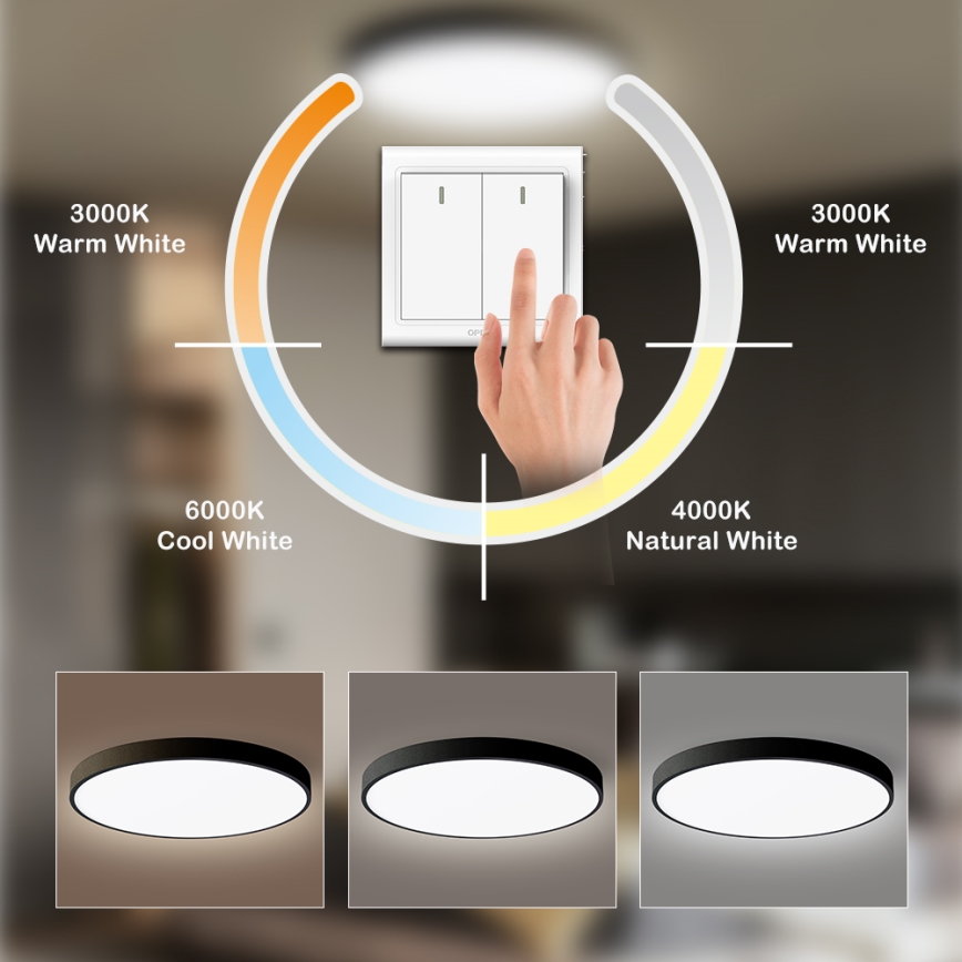 Brilagi - Luminaria de techo LED POOL LED/60W/230V 3000/4500/6000K 50 cm