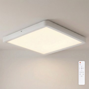 Brilagi - Luminaria de techo LED regulable ESTELA SQUARE LED/36W/230V 3000-6500K 31x31 cm blanca + mando a distancia
