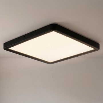 Brilagi - Luminaria de techo LED regulable ESTELA SQUARE LED/36W/230V 3000-6500K 31x31 cm negra + mando a distancia