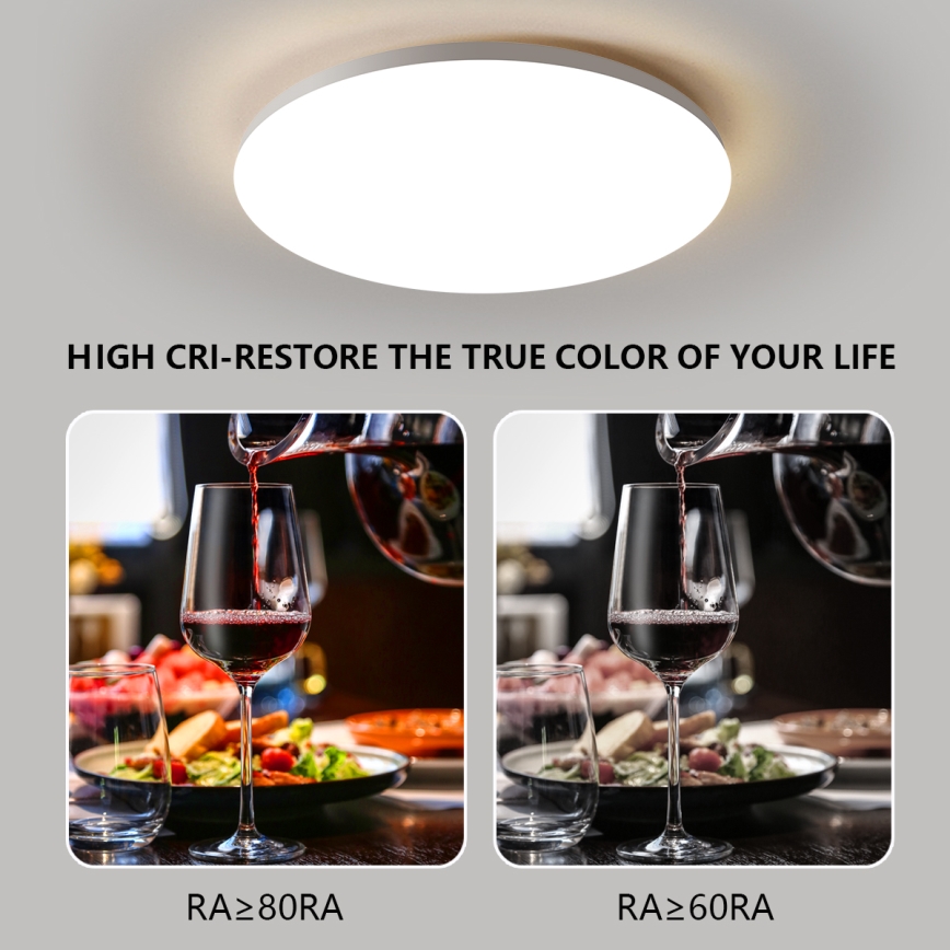 Brilagi - Lámpara de techo LED regulable SMART LED/24W/230V Ø 38 cm 2700-6500K Wi‑Fi Tuya + control remoto
