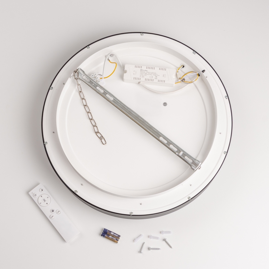 Brilagi - Luminaria de techo LED regulable FALCON LED/40W/230V 3000-6500K diámetro 45 cm negra + mando a distancia