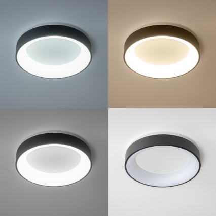 Brilagi - Luminaria de techo LED regulable FALCON LED/40W/230V 3000-6500K diámetro 45 cm negra + mando a distancia