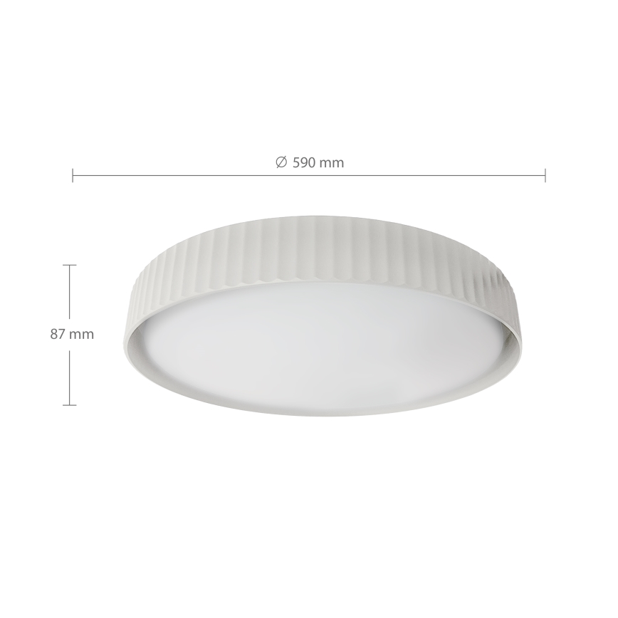 Brilagi - Luminaria de techo LED regulable LUCIA LED/60W/230V 3000-6500K diámetro 59 cm blanco + mando a distancia